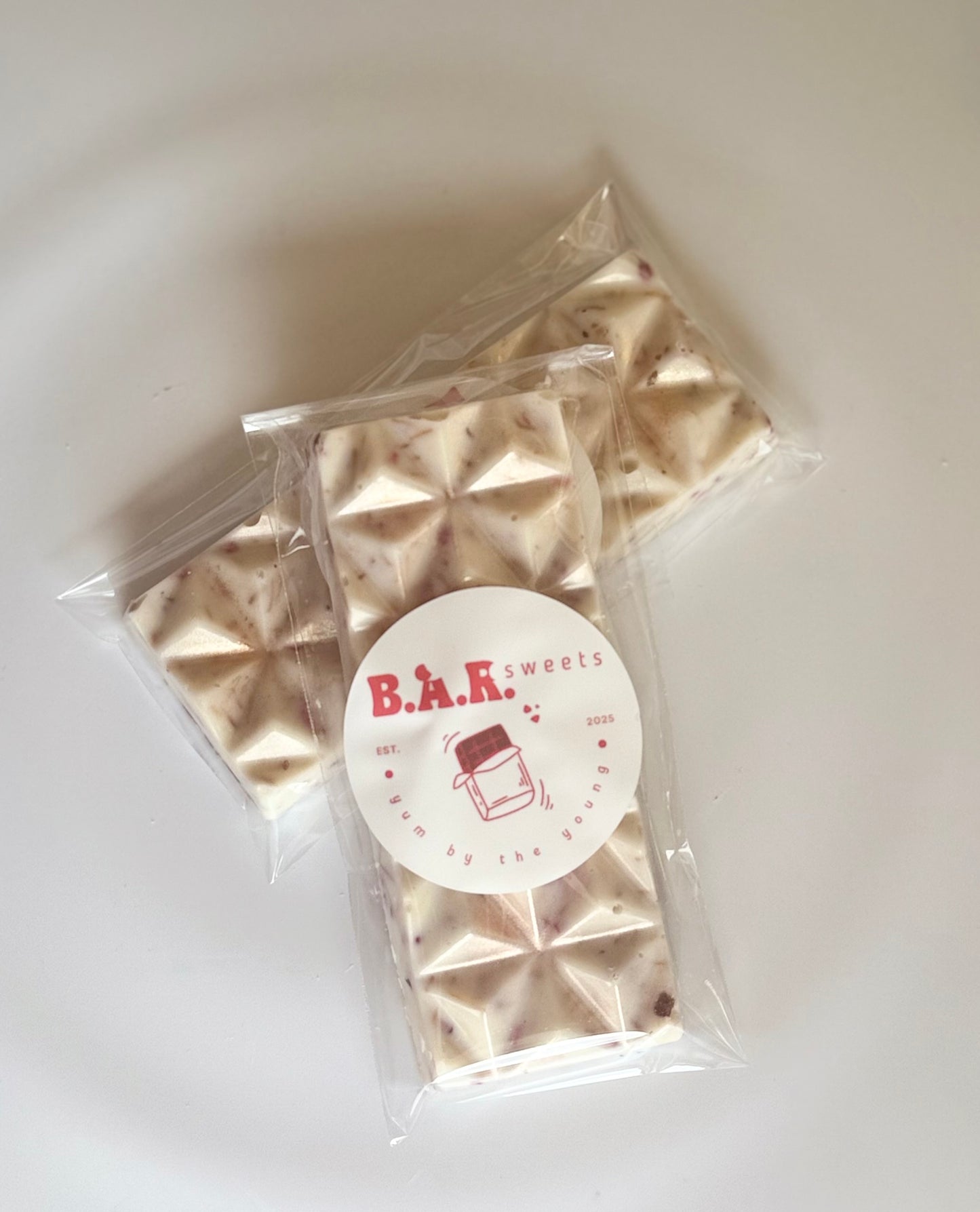 White chocolate Raspberry Crunch Bar